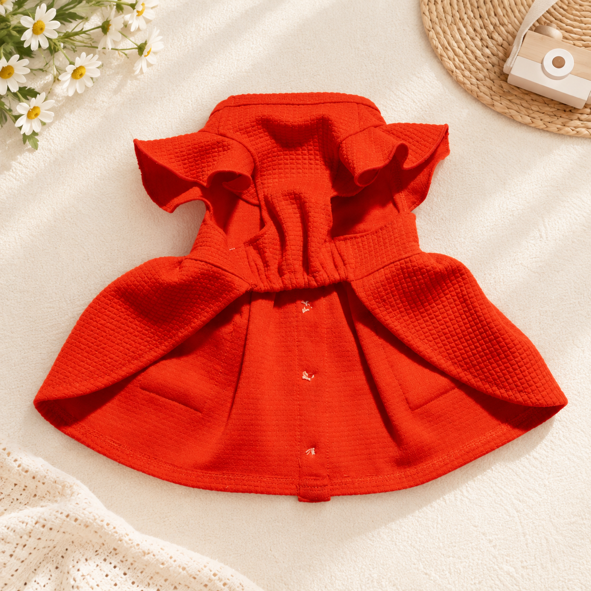 Sweet Strawberry Flutter Dog Dress