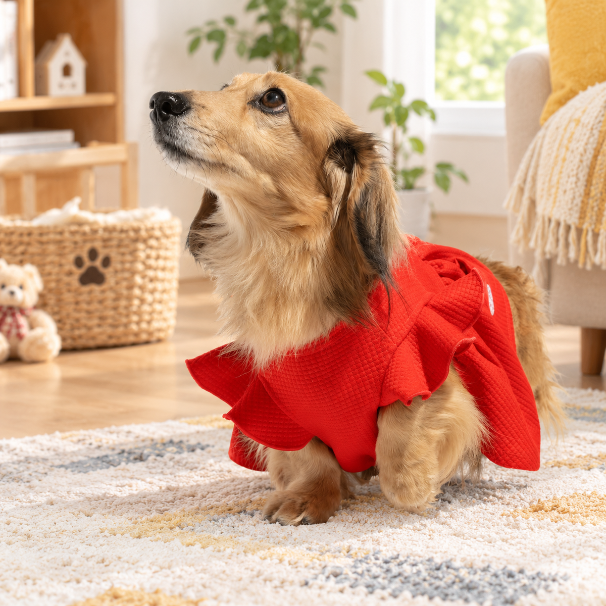 Sweet Strawberry Flutter Dog Dress